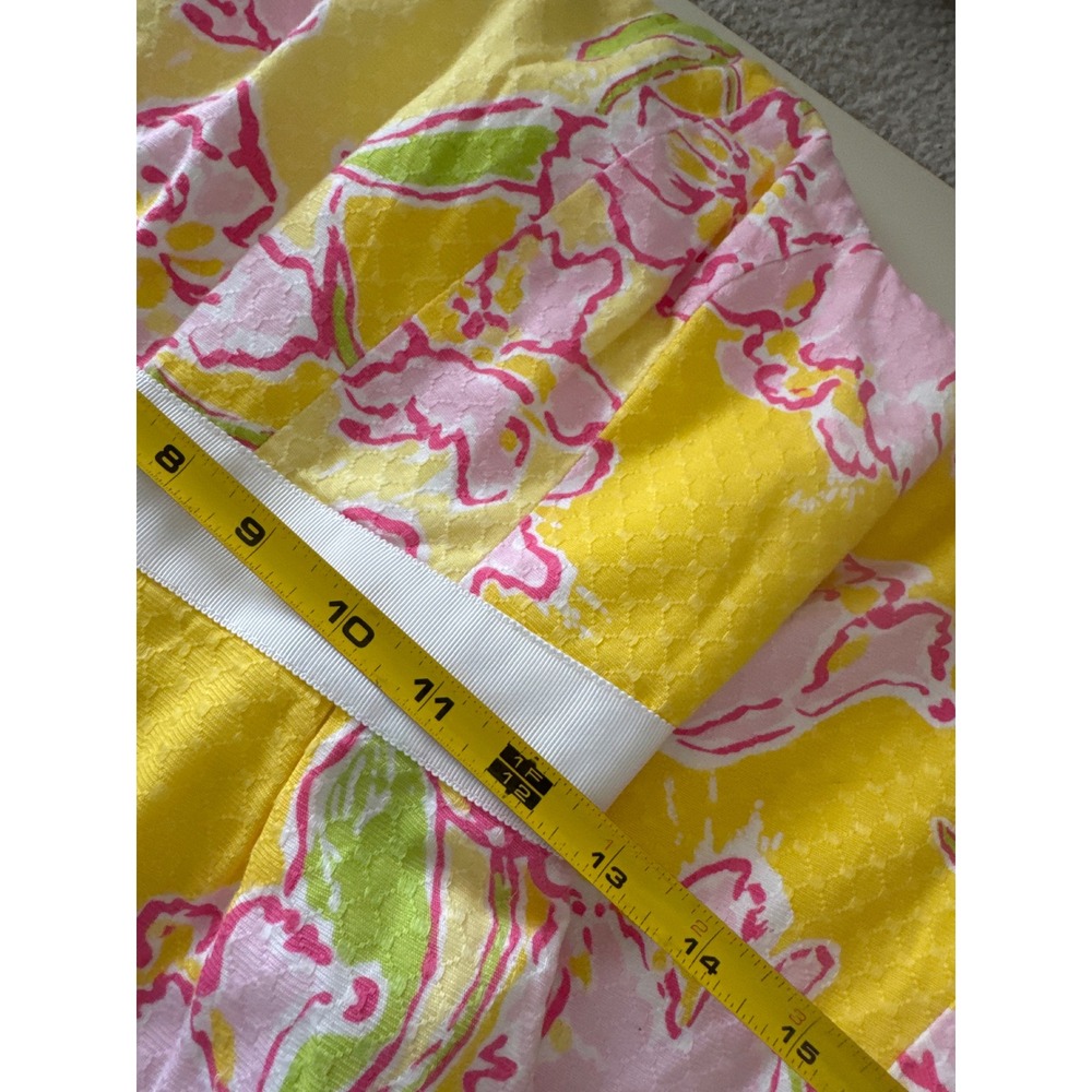 Lilly Pulitzer Amberly strapless mini dress yellow Starfruit Day Lilly floral 2 - Picture 7 of 10